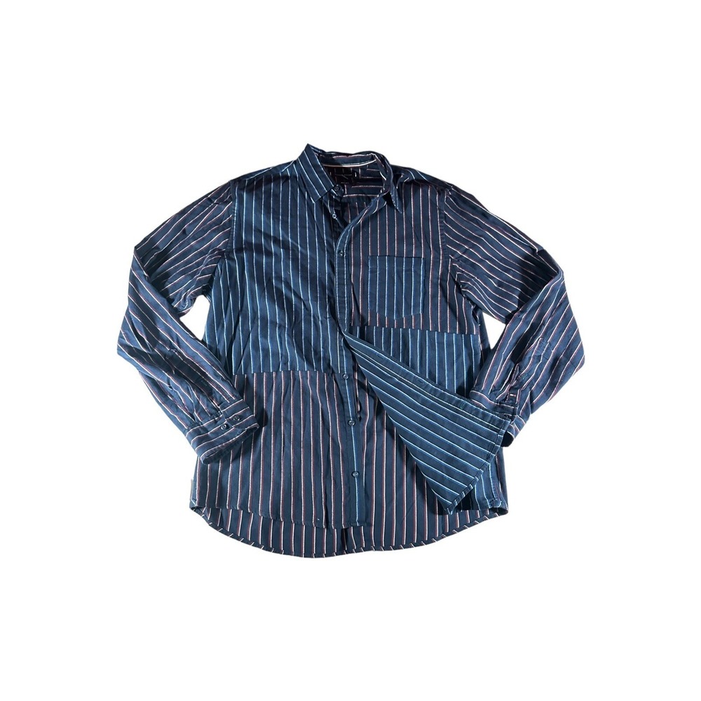 Tommy Hilfiger Shirt Adult Extra Large Red Blue Striped Flannel Lightweight Men